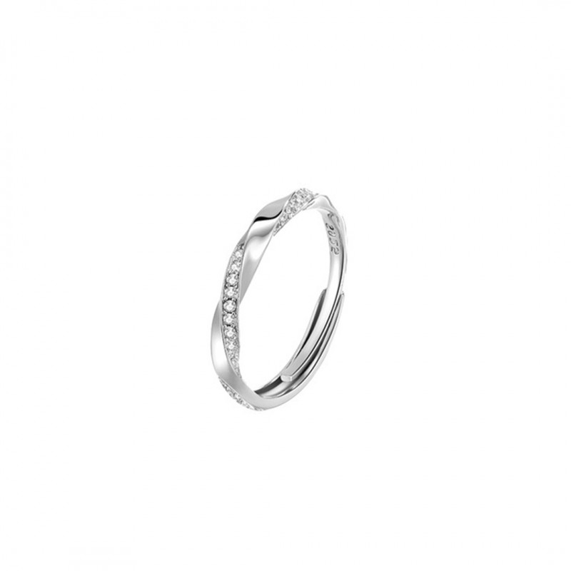 Mobius Strip Couple Rings with Open Design, Unique and Niche Design